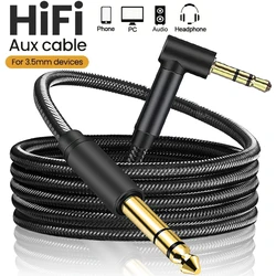 3.5mm Jack Audio Cable 90 Degree Elbow Male To Male Speaker Aux Wire for Samsung Xiaomi MP3/4 Video Car Headphone Adapter Cords