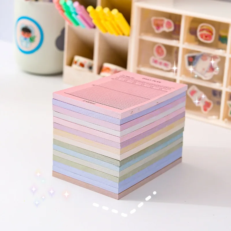 50 Sheets Daily Schedule Memo Pads To Do List Weekly Planner Non-Sticky Notes Schedule Office School Supplies Stationery