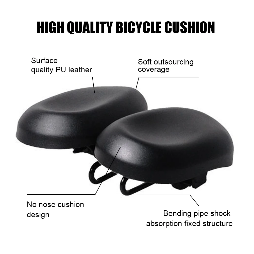 Bike Saddle No Nose Width Adjustable Bicycle Seat Soft Shock Absorbing Bicycle Cushion Cycling Seat Bicycle Riding Accessories