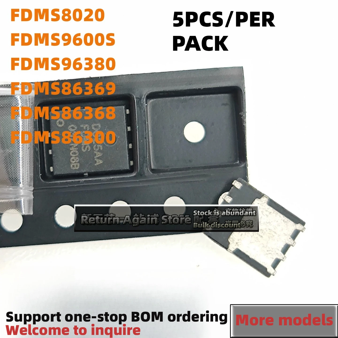 5PCS/per pack FDMS8020 FDMS9600S FDMS96380 FDMS86369 86368 FDMS86300