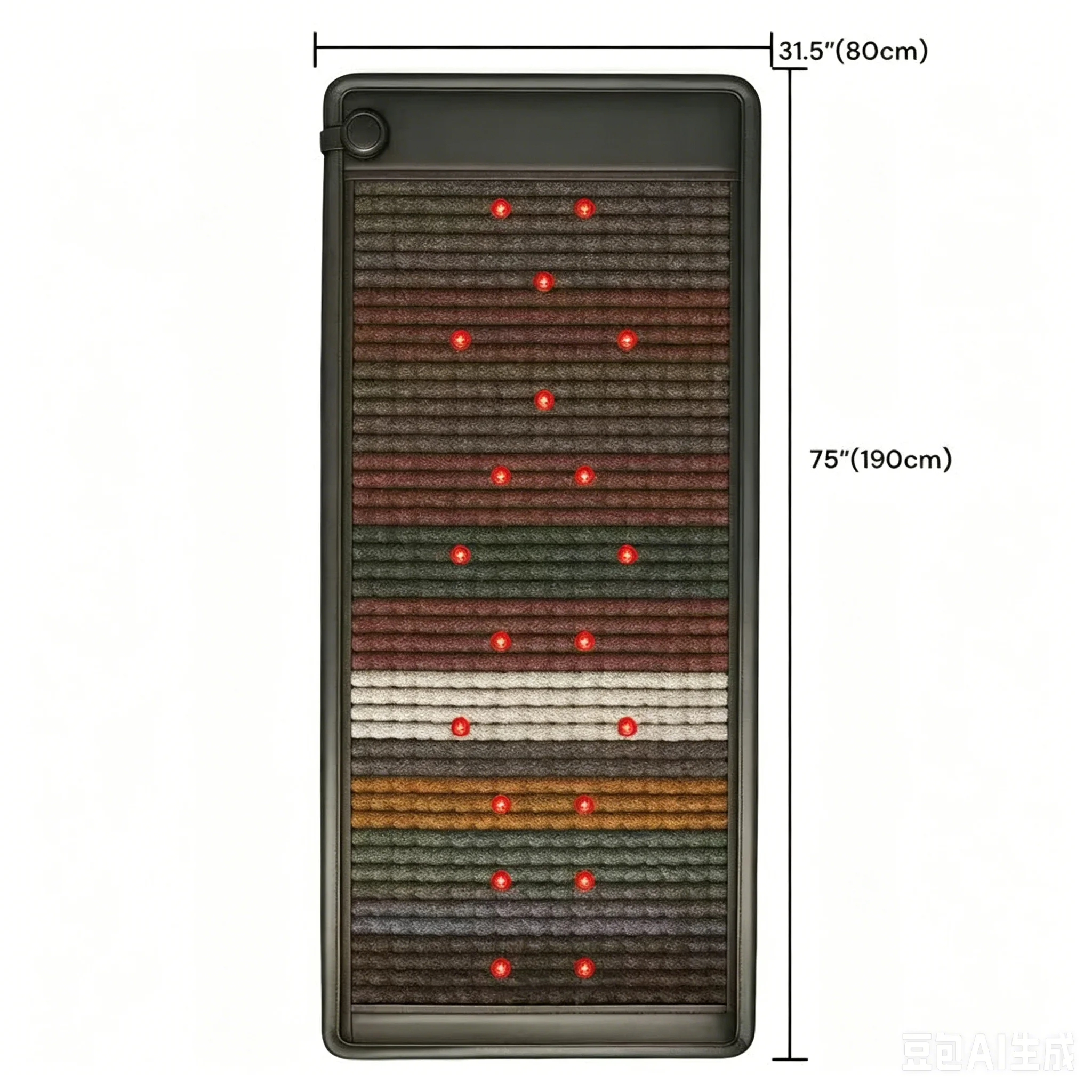 190*80cm Far Infrared PEMF Heating Mattress Natural Jade Stone Crystal Heated Mat Yoga Massage Pad for Pain Relief