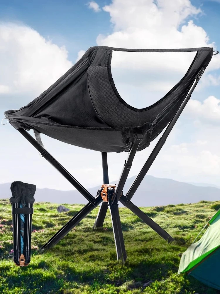 

Genuine CLIQ camping chair outdoor folding chair portable fishing installation-free moon chair lightweight picnic stool