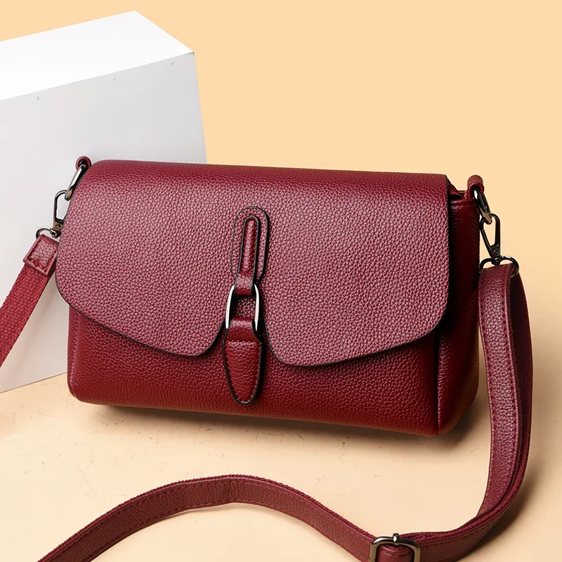 

Сумка кросс-боди Женская из мягкой кожи, роскошный саквояж, дизайнерский Повседневный чемоданчик на плечо