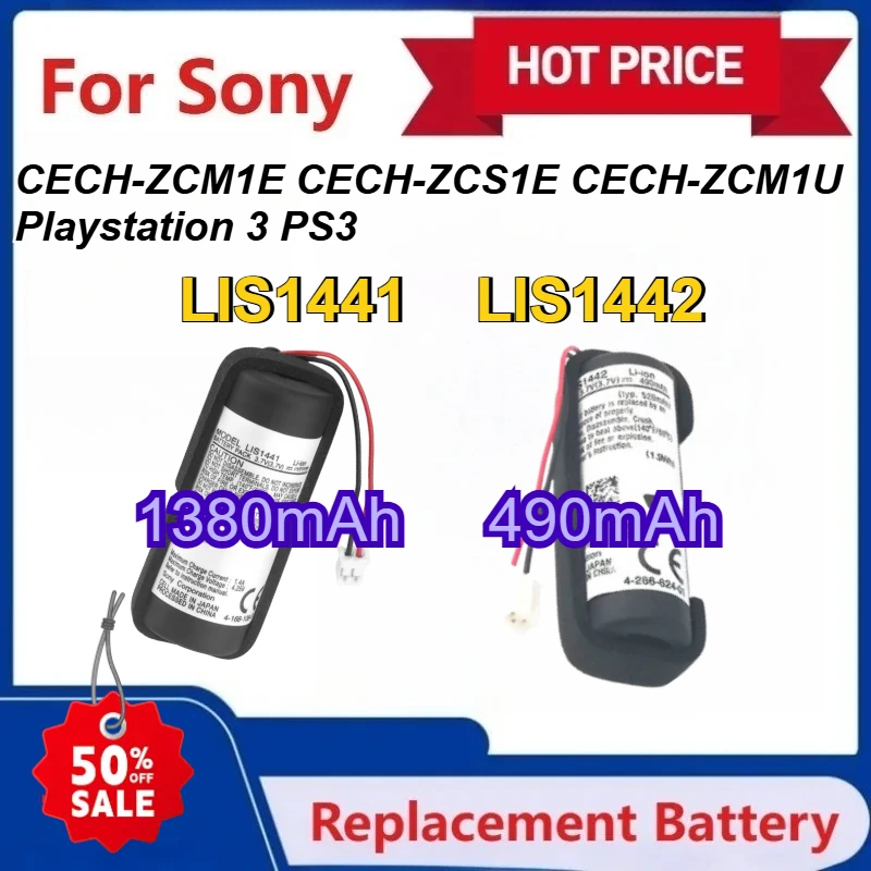 

1380mAh/490mAh LIS1441 LIS1442 Battery for Sony CECH-ZCM1E CECH-ZCS1E CECH-ZCM1U Playstation 3 PS3 Move Motion Controller LIP14