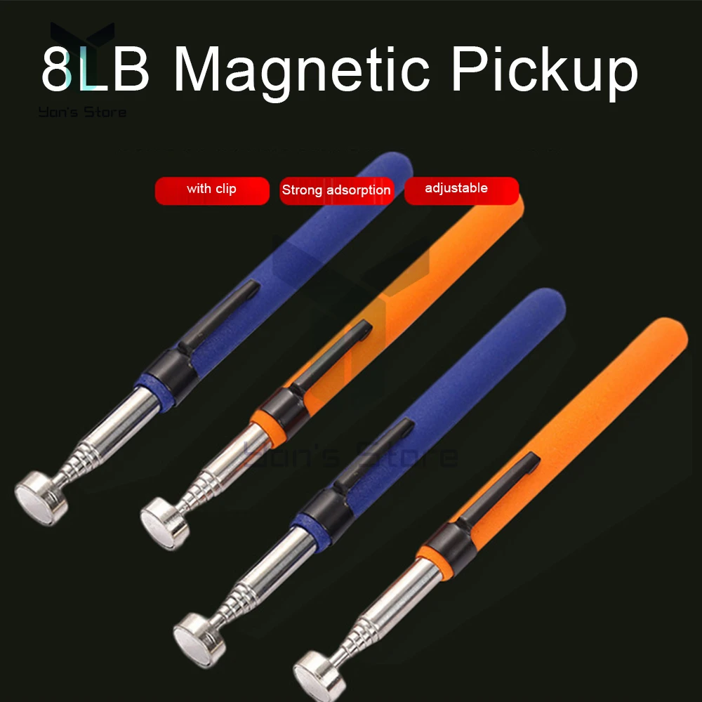 Telescopic Magnetic Magnet Pen Metalworking Handy Tool Magnet Capacity for Picking Up Nut Bolt Adjustable Pickup Rod Stick