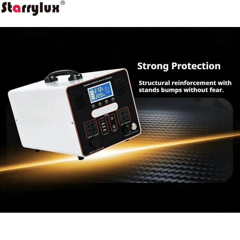 110V Portable Power Station High Capacity Battery for Camping Vending Road Trip Emergency Backup Supply