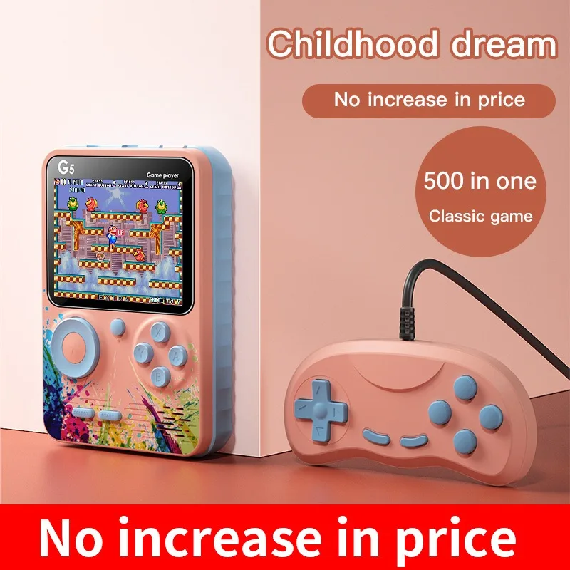 G5 500-in-1 Portable Handheld Game Console Classic Retro Two-Player Kids Toy Electronic Player
