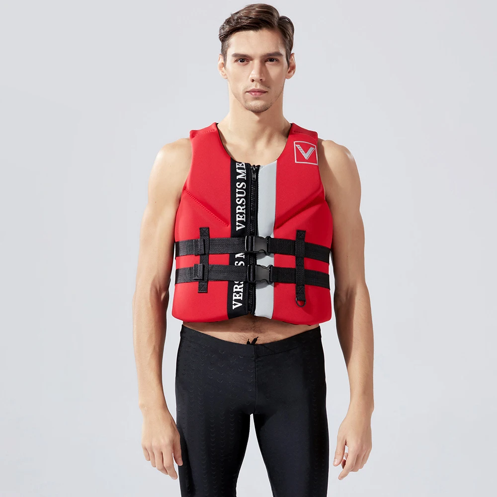 

Adult Neoprene Life Jacket Large Buoyancy Vest Water Sports Swim Boating Surfing Snorkeling Rafting Motorboat Safety Vest 2023