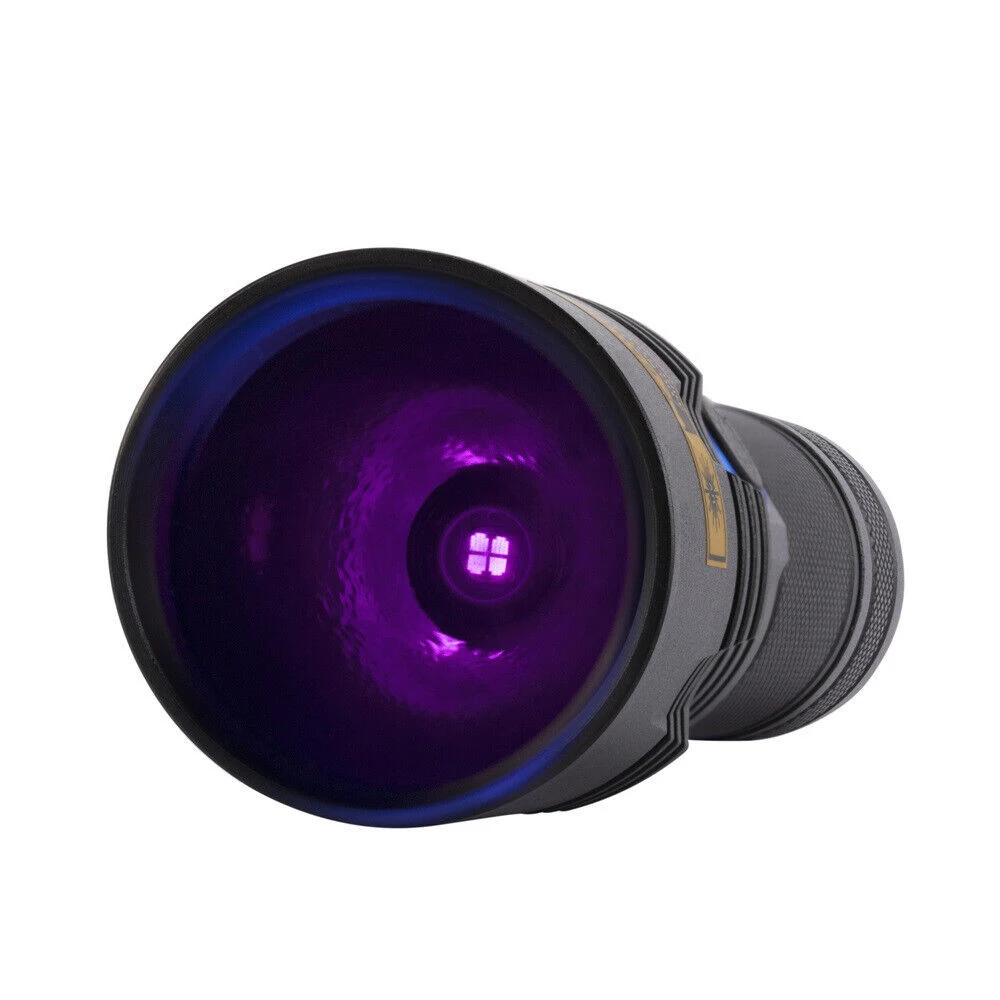 Powerful 365NM UV Flashlight Type-C Rechargeable Waterproof Purple Light For Pet Urine Stains Detector
