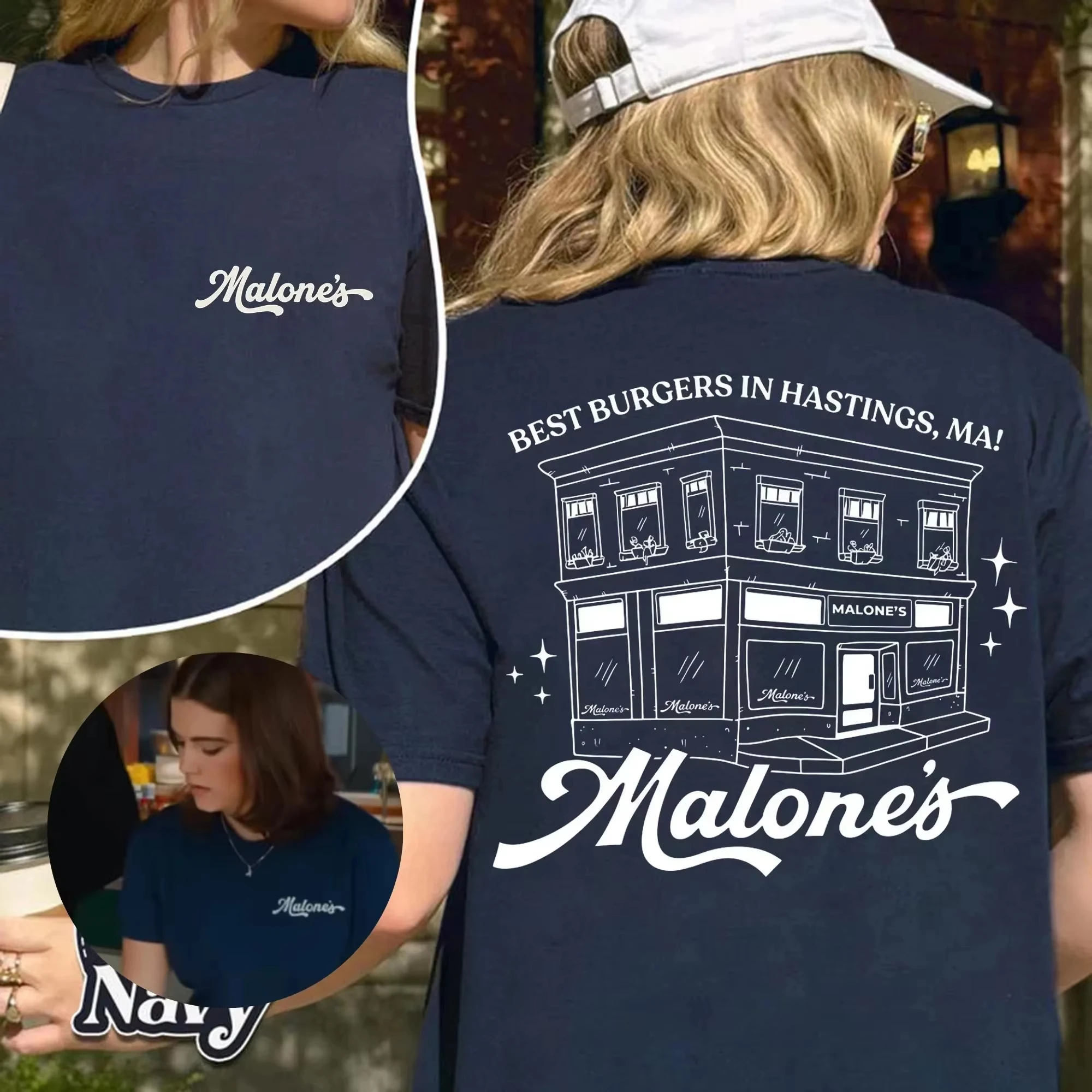 Malone's Bar Off Campus Two-sided T-Shirt Briar U Hockey Romance Tee Tshirt Retro Bookish Shirts Unisex Short Sleeves Casual Top