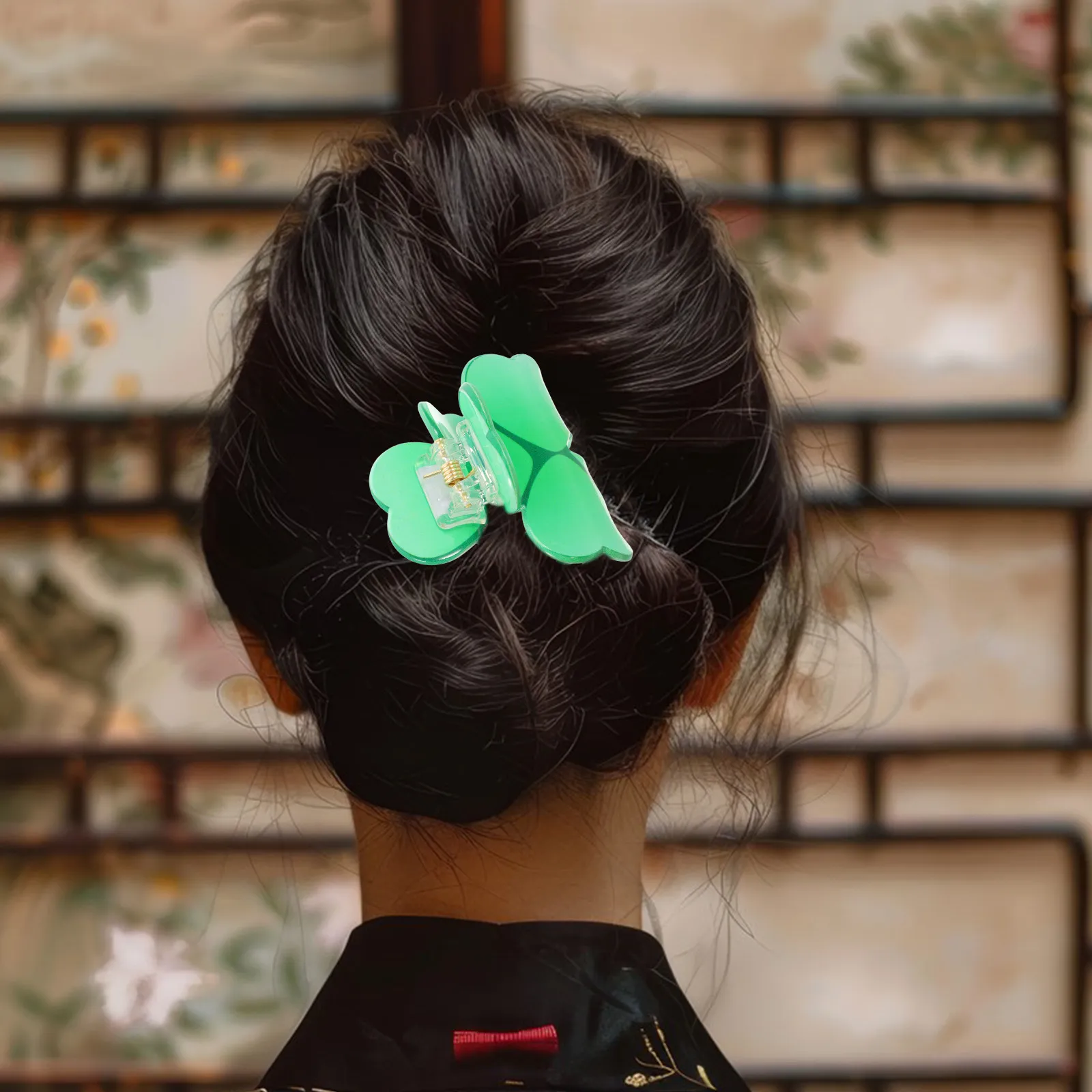 

Заколки для волос Lucky Hair Claw Clips с дизайном зеленого клевера, акриловые, в стиле панк-готика, праздничные аксессуары для волос на День Святого Патрика и свадьбу