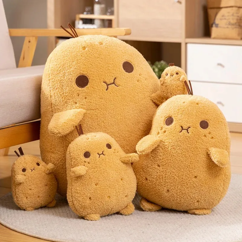 Kawaii Vegetable Potato Plush Pillow New Yellow With Expression Potato Soft Plush Toy Adornment Bedroom Gift For Boys And Girls
