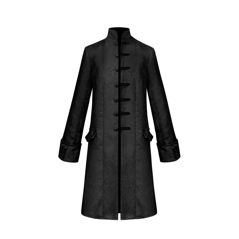 

Medieval Men Steampunk Trench Coat Vintage Prince Overcoat Renaissance Jacket Victorian Tailcoat Gothic Collar Blazer Suitsx,5;d