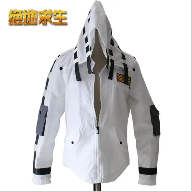 Game PUBG Playerunknown's Battlegrounds Cosplay Costumes Hooded Jacket Cloak Middle Ages Trench High Quality Chicken Dinner HS71