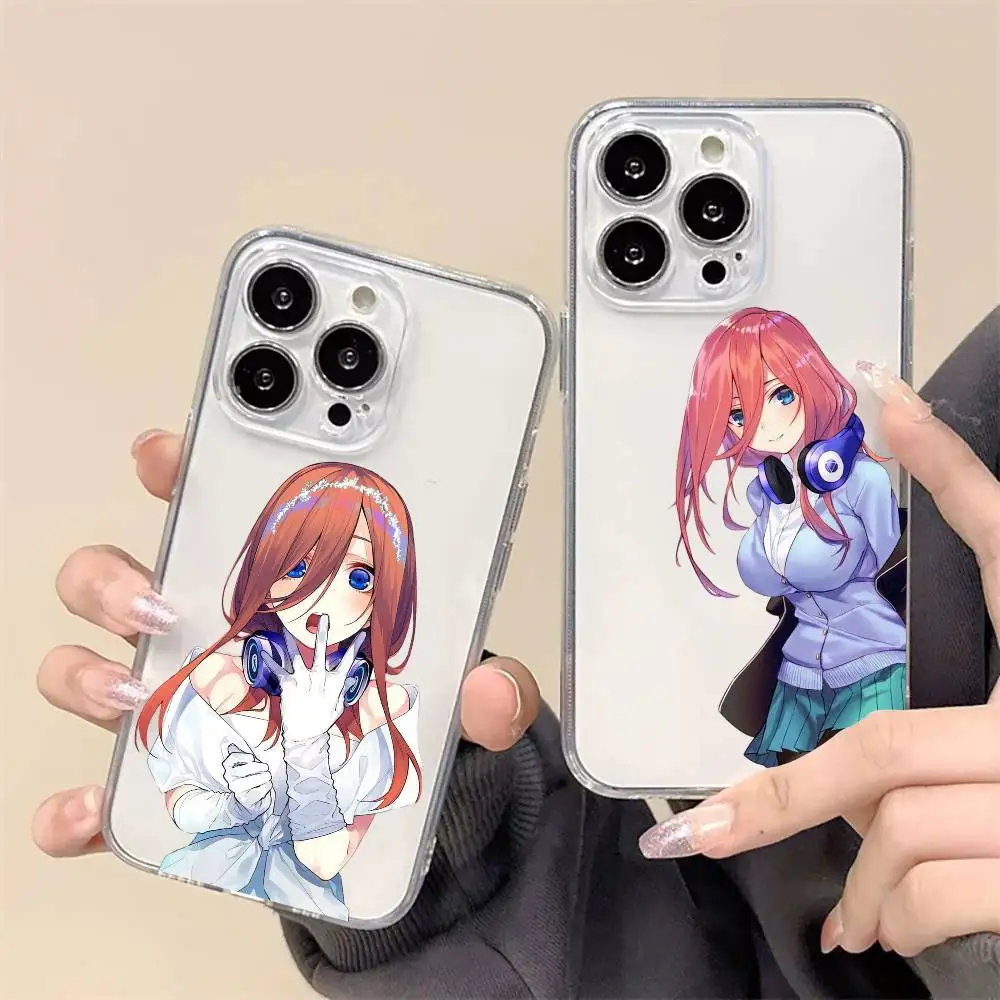The Quintessential Quintuplets Miku Nakano    Phone Case For iPhone17,16,15,14,13,12,11 Plus,Pro Max Soft Transparent Cover