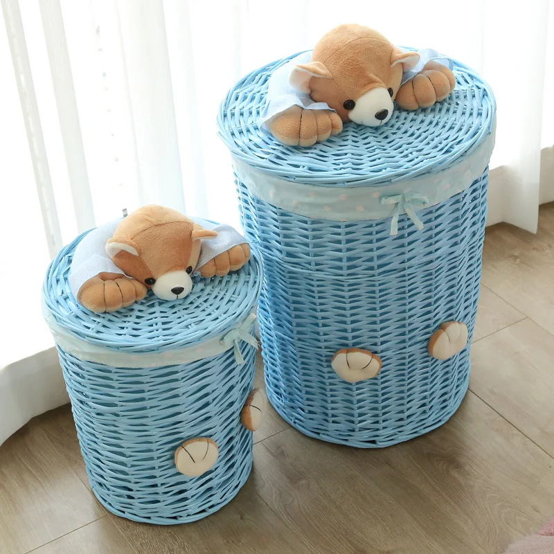 Creative Cute Toy Storage Box, Dirty Laundry Basket, Wicker HomeSimple Decoration, Organizer, Room, Bathroom Organization, 2023