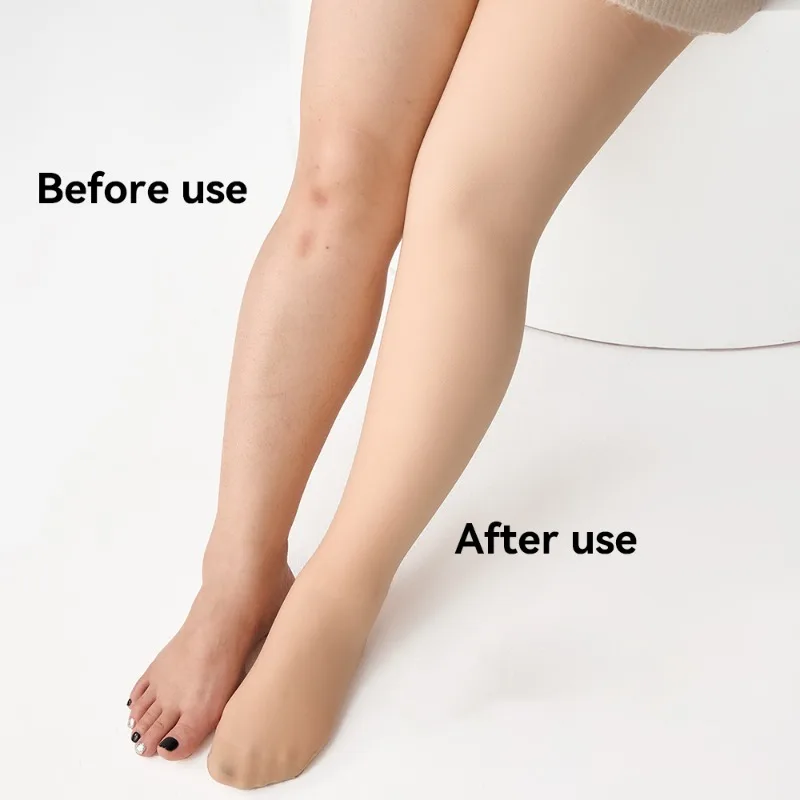 

Plus Size Nude Pantyhose for Women 200D Control Top Pantyhose Semi Opaque Autumn Winter Tights High Waist Stretchy Slim Stocking