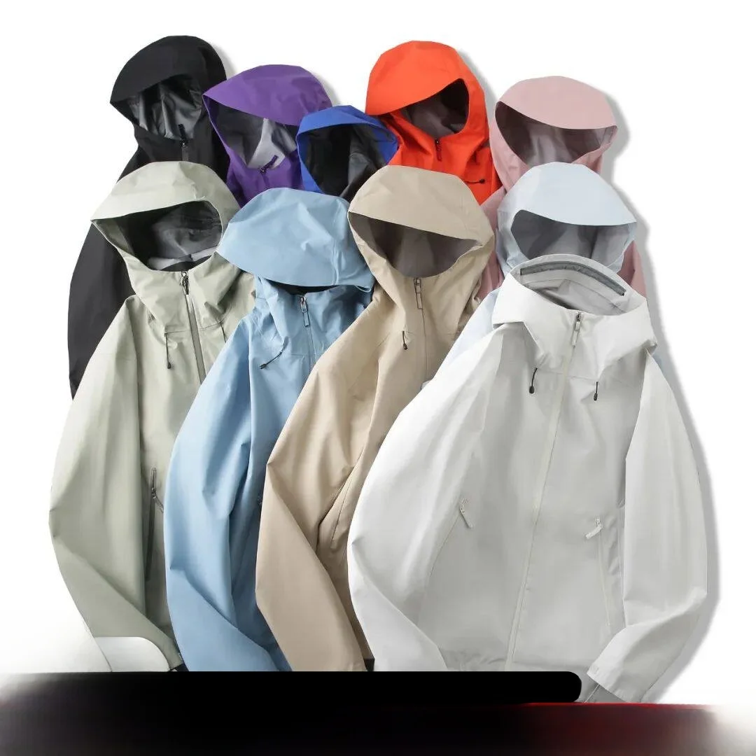 

Outdoor BT Series Fully Taped Sealing Proc Lightweight Hooded Hard ell Jaet Couples Autumn Waterproof Windproof Polyes...