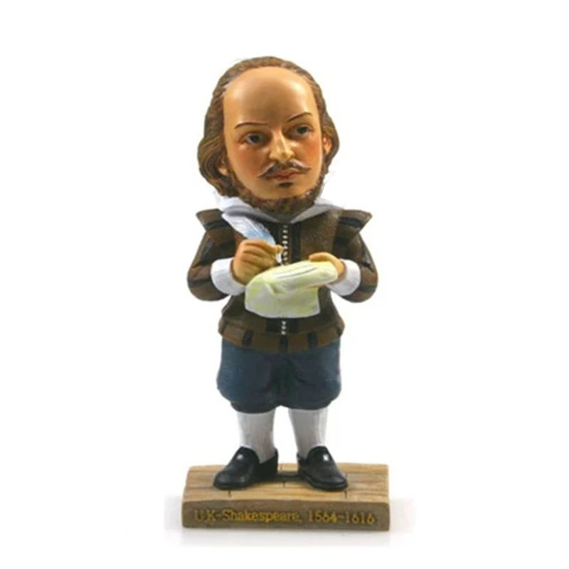 Britain Writer Shakespeare Creative Resin Crafts World Celebrity Statue Tourism Souvenir Gifts Collection Home Decortion