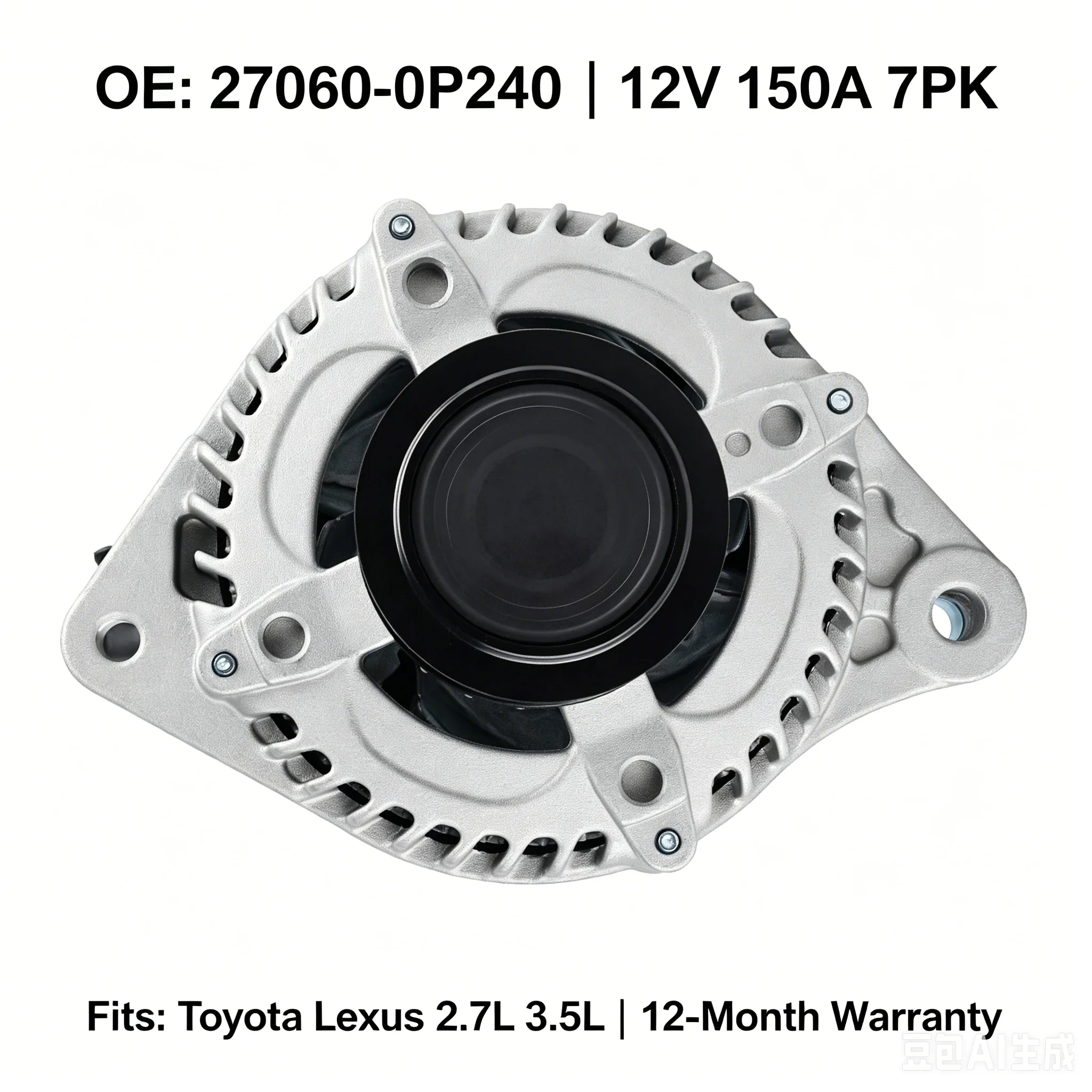 Car Alternator ALN0122 12V 150A 7PK OE 27060-0P240 For Toyota Highlander Sienna Venza RAV4 Lexus ES350 RX350 3.5L 2008-2017