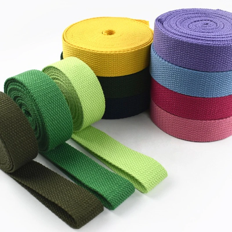 8M 20-50mm Cotton Webbing Tape Bag Strap Backpack Handle Ribbon Band Clothes Bias Binding Craft DIY Sewing Repair Accessories