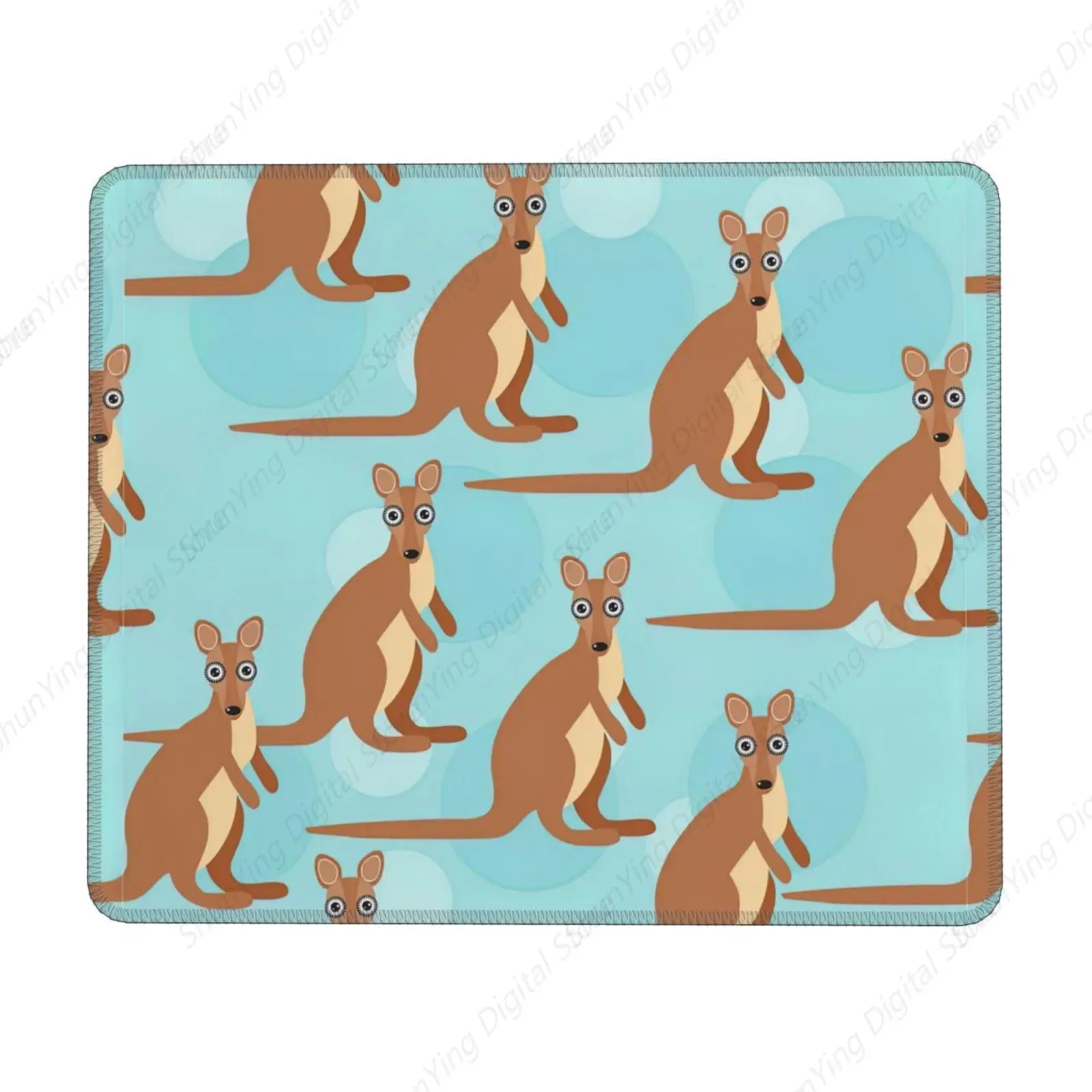 Interesting Kangaroo Zoo Anti Slip Rubber Base Mouse Pad Office Laptop Gaming Mouse Pad 18*22cm