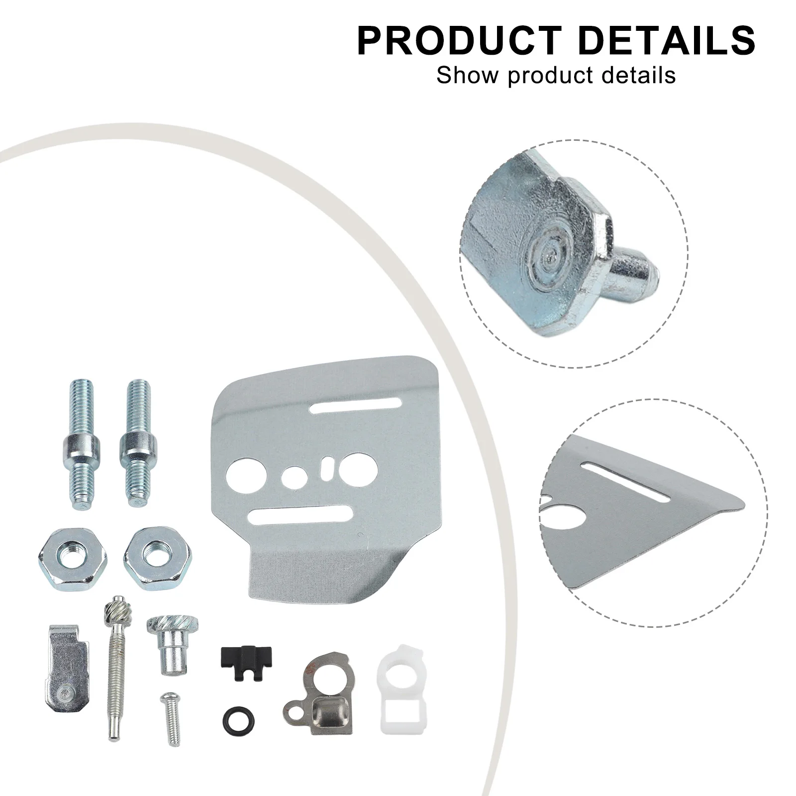 For 044 MS440 046 MS460 Regulator Chain Adjuster Plate Replacement Alignment Attachment Inner Nut Stud Tensioner
