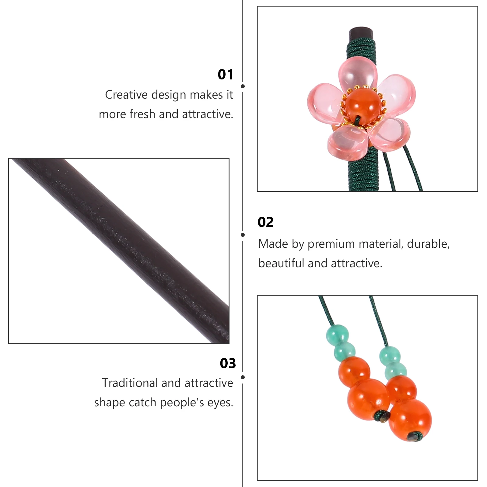 

Hairpin Chinese Stick Retro Fork Girls Tassel Clasp Accessories Vintage