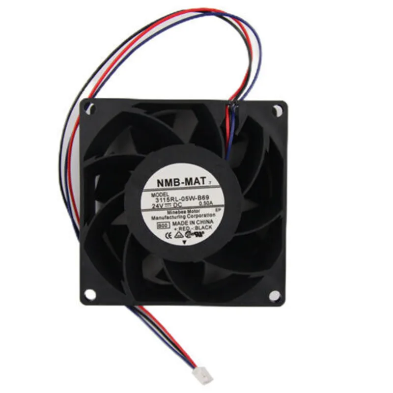 

For 3115RL-05W-B69 24V 0.50A 80*80*38mm Inverter Cooling fan 3pin