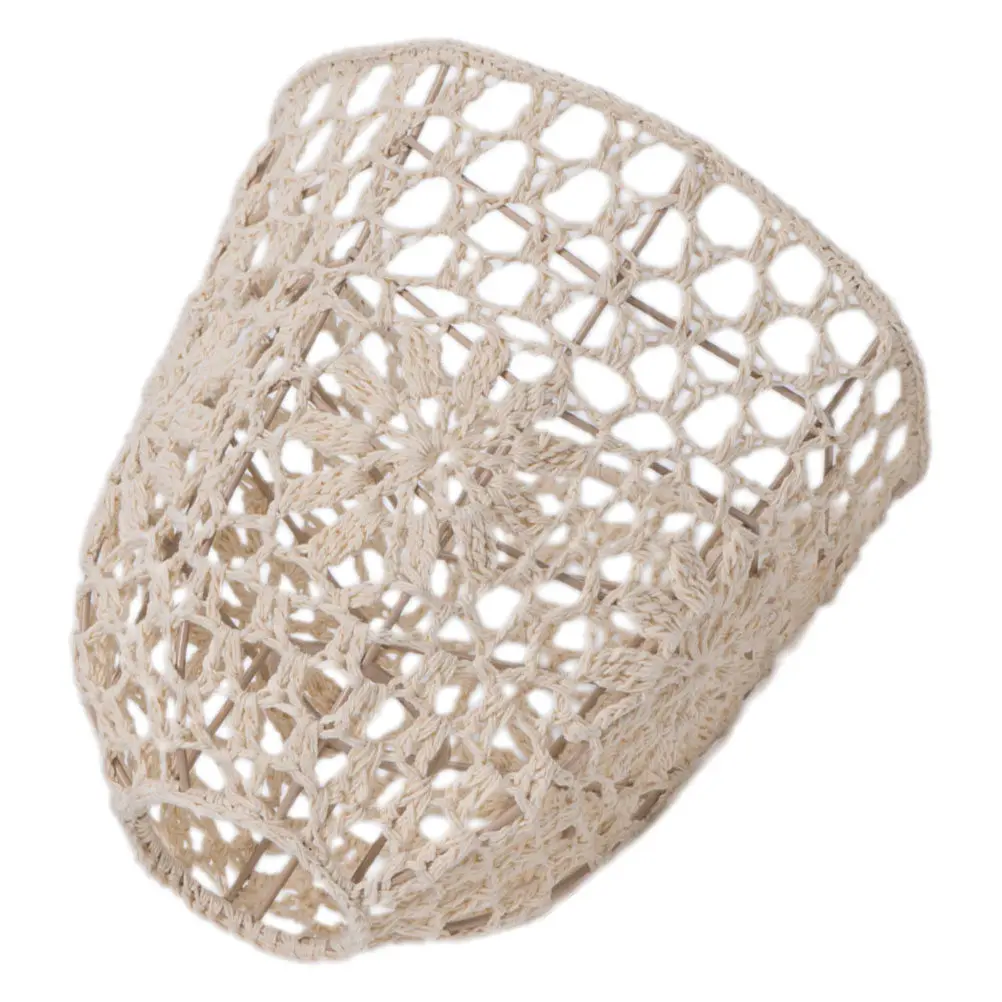 Woven Lamp Shade Beige S Bohemian Pendant Light Cover Handmade Macrame Style Indoor Lighting Replacement Shade Exquisite