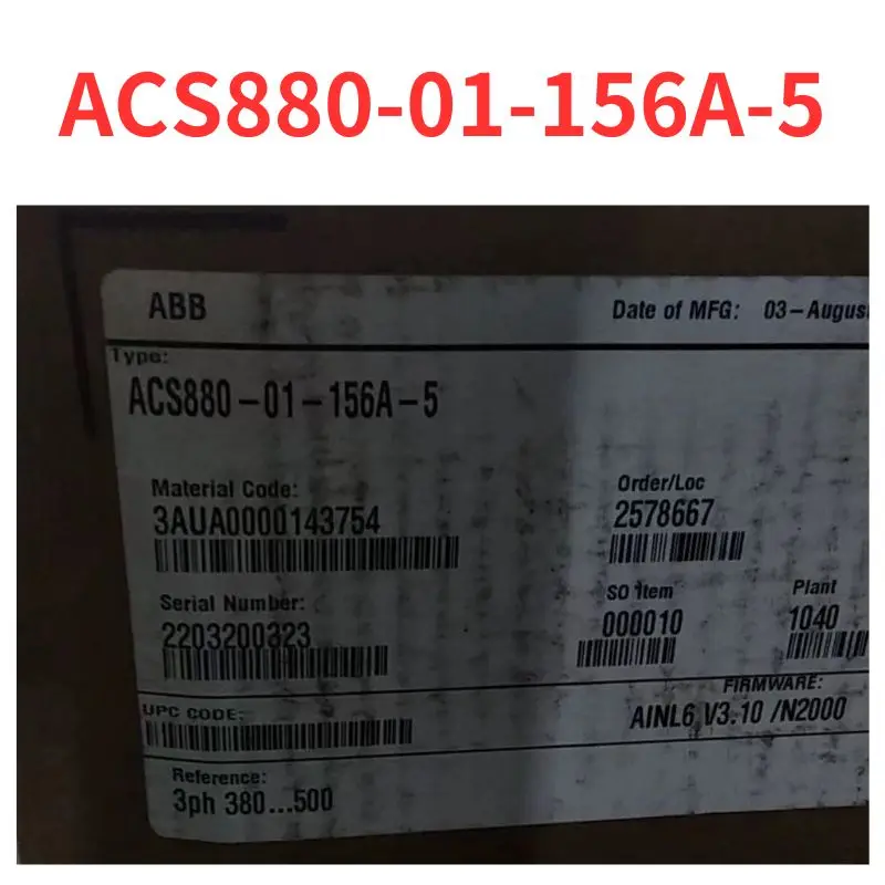 Second-hand  ACS880-01-156A-5   frequency converter    tested OK