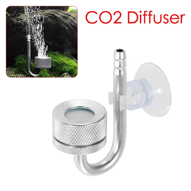 Aluminum Alloy CO2 Diffusers Atomizer Aquarium Carbon Dioxide Diffusers Refiner 2m 4x6mm Air Tube CO2 Reactor Kit Accessories