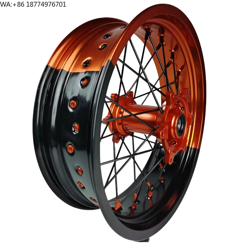 

Bicolor Aluminum Alloy Supermoto Wheel 16 17 Inch Rims for KT EXC SXF MC XC FS FC Customized Accept Retrofit Wheels