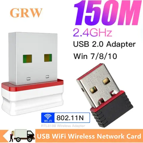 150Mbps RLT8188 무선 네트워크 카드 미니 USB WiFi 어댑터 LAN WiFi 수신기 동글 802.11 b/g/n PC 노트북 Windows 7/8 /10