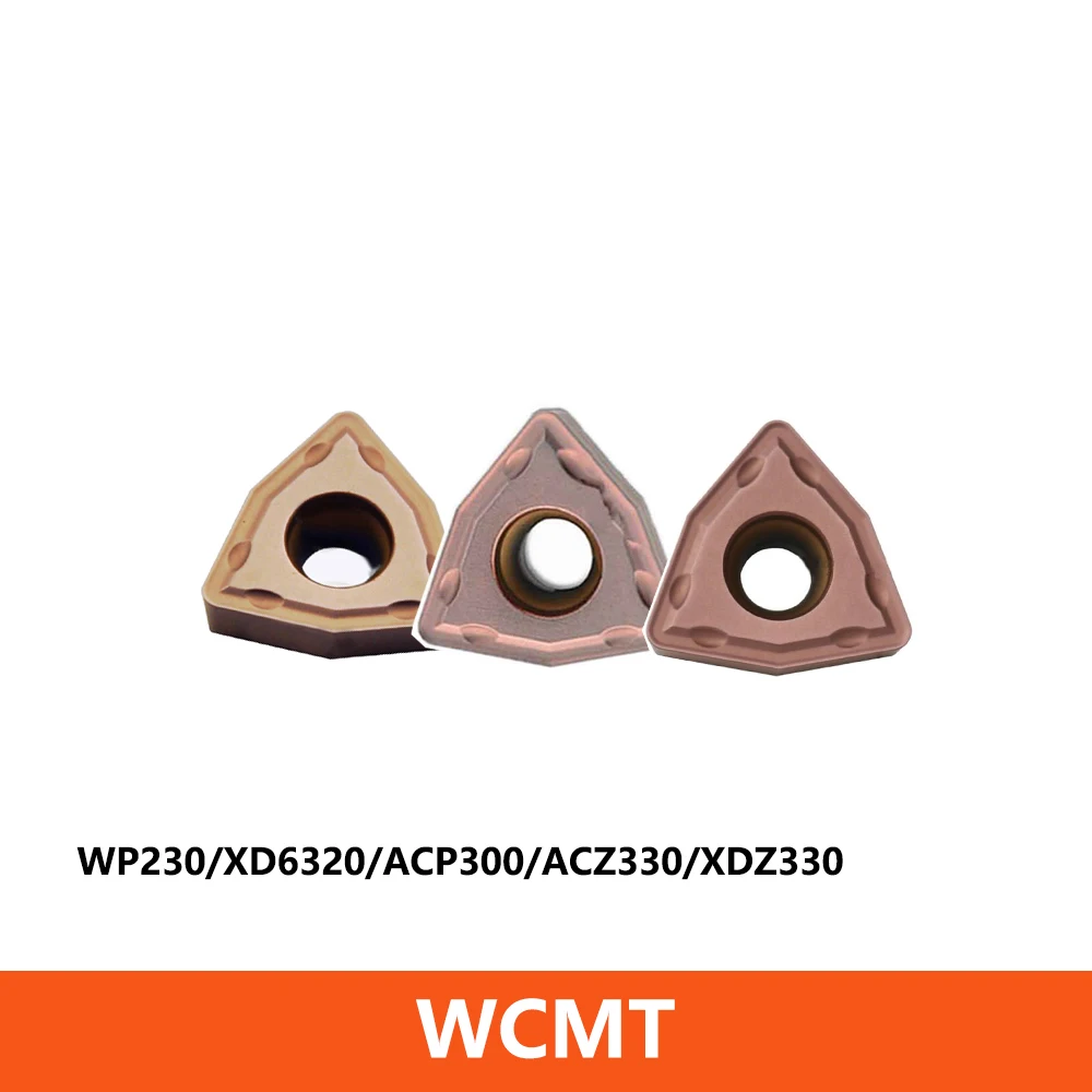 Original WCMT050308 WCMT06T308 WCMT080412 FN WCMT06T308FN WP230 ACP300 ACZ330 XD6320 Inserts CNC U Drill Tools Cutter WCMT Bar