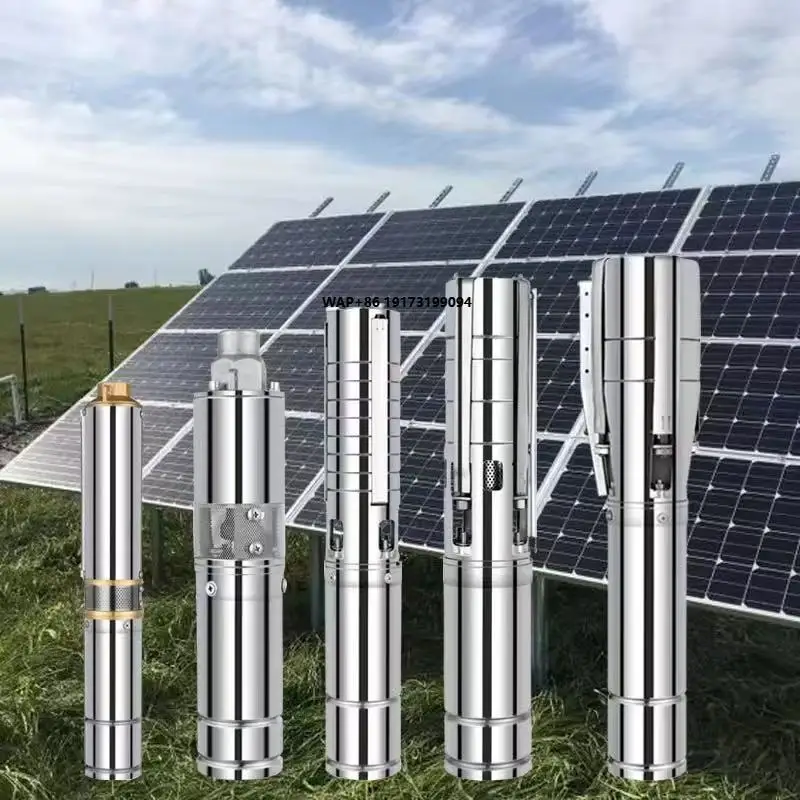 

48V 750W Automatic Stainless Steel DC High Pressure Submersible Water Pump for Home Farm Solar Irrigation Deep Well Centrifugal