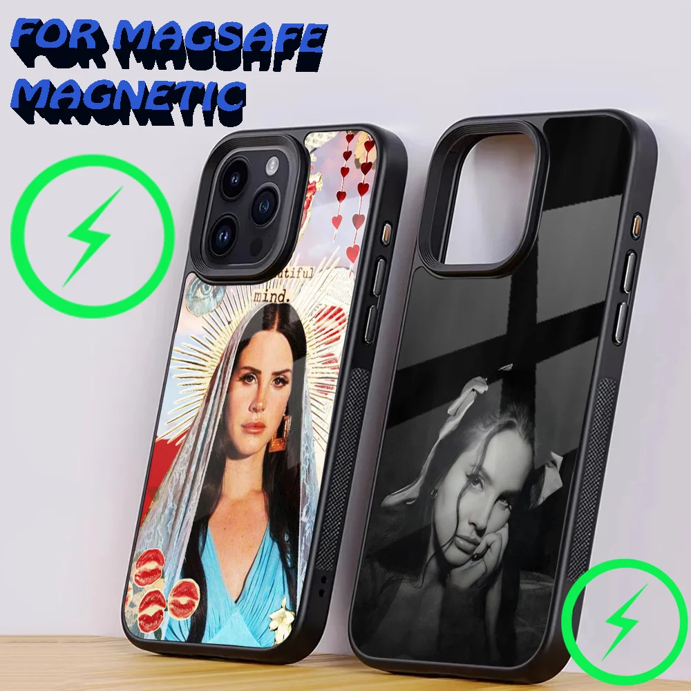 L-Lana Del R-Rey Singer Phone Case For iPhone 15,14,13,12,11,Plus,Pro,Max Mini Magsafe Magnetic Wireless Charging