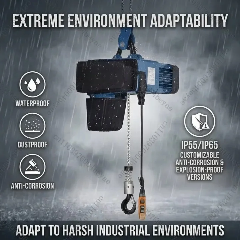 Industrial Grade M5 Electric Chain Hoist, Contactor and G100 Chain for High Frequency Lifting Operations
