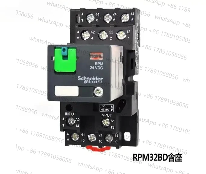 Original RPM32P7 kleines Zwischenrelais mit Licht 15A DC24V AC230V 11-polig + Basis RPM32BD