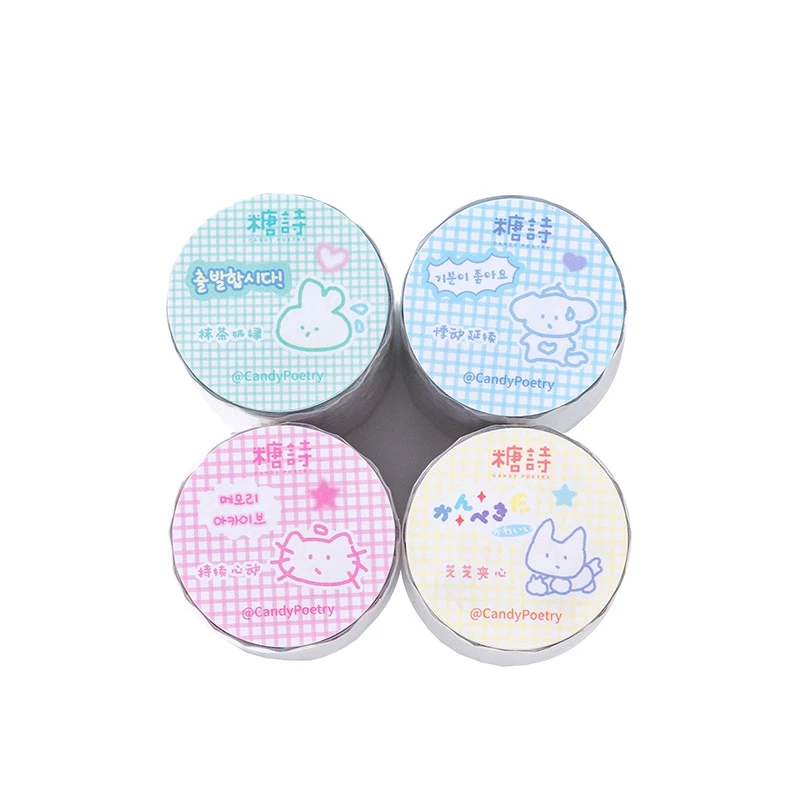 New Cute Korean Graffiti Decoration Adhesive Masking Washi Tape Students Scrapbooking Journal Collage DIY Material Sticker Gift