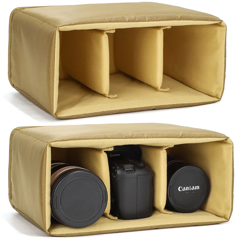 Generic Dslr Camera Insert Bag Detachable Shockproof Thick Padded Protective Case For Digital Camera Outdoor Travel Use