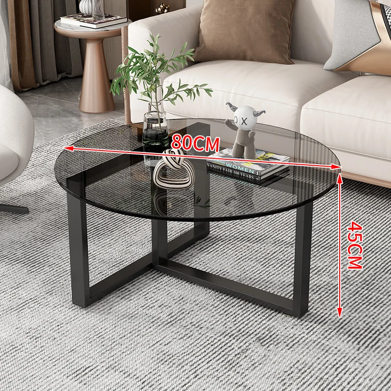 Transparent Space Saving Coffee Table Unique Mechanism Decoration Designer Coffee Table Round Simple Couchtisch Home Furniture
