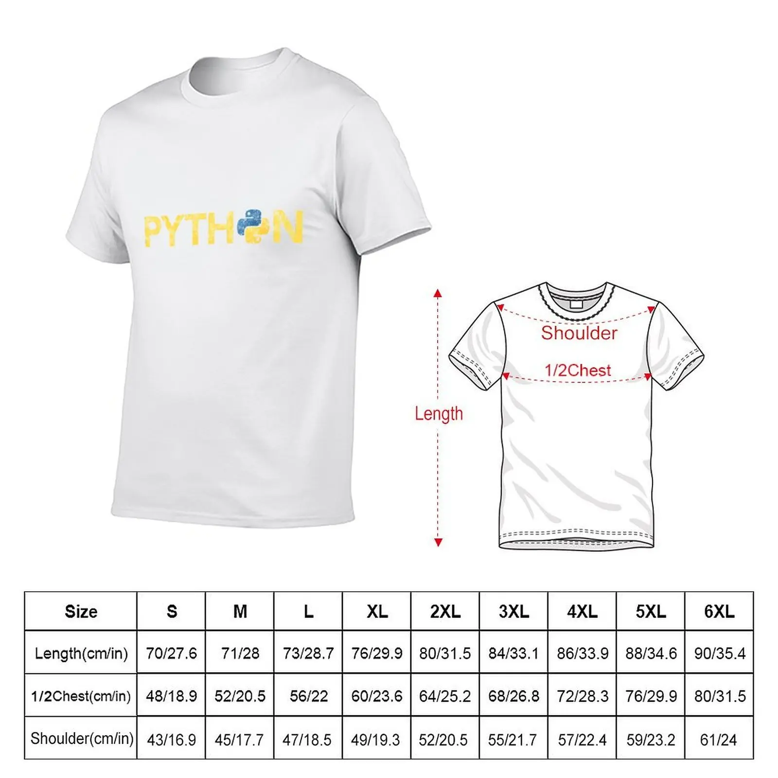 Python Programmer Retro Style T-Shirt man t shirt heavy cotton man t shirts graphic T-Shirt