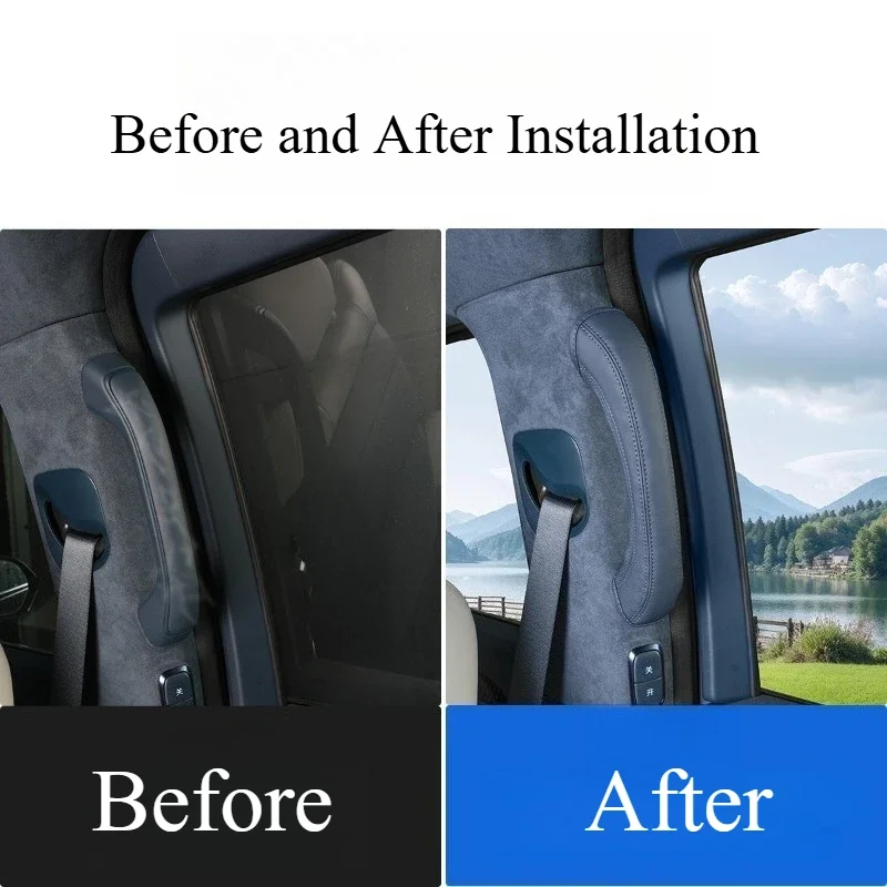 

Second Row Armrest Protective Cover & Inner Middle Door Handle Fit for 2024 2025 ZEEKR 009 Interior Decor Parts