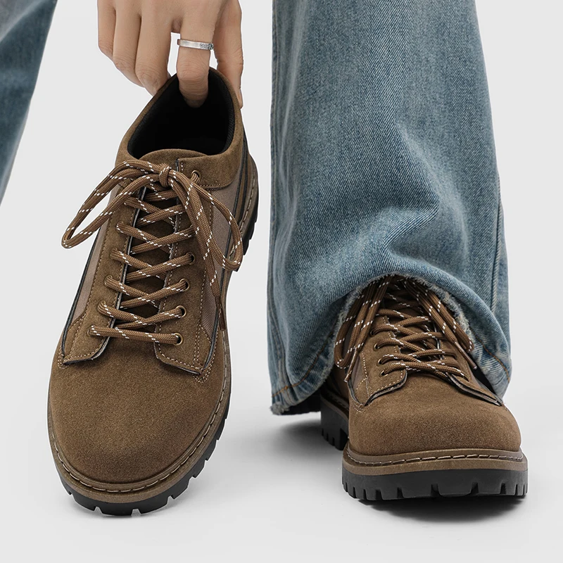 

Мужская повседневная кожаная обувь, мужские джентльменские уличные кожаные свадебные туфли, новинка 2026, модные формальные оксфорды с толстой подошвой, модельные туфли