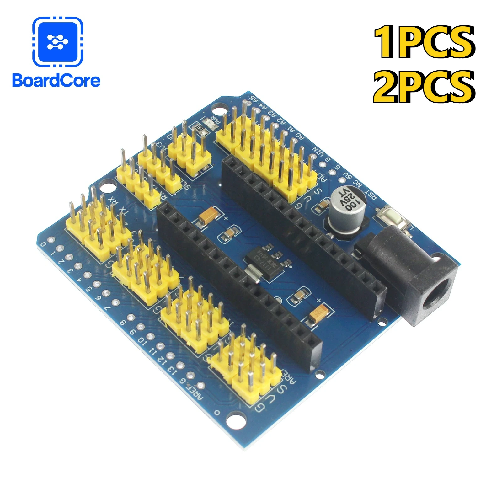 Adaptador de placa de expansión NANO V3.0, protector prototipo y placas de expansión multiusos UNO para Arduino, 1/2 Uds.