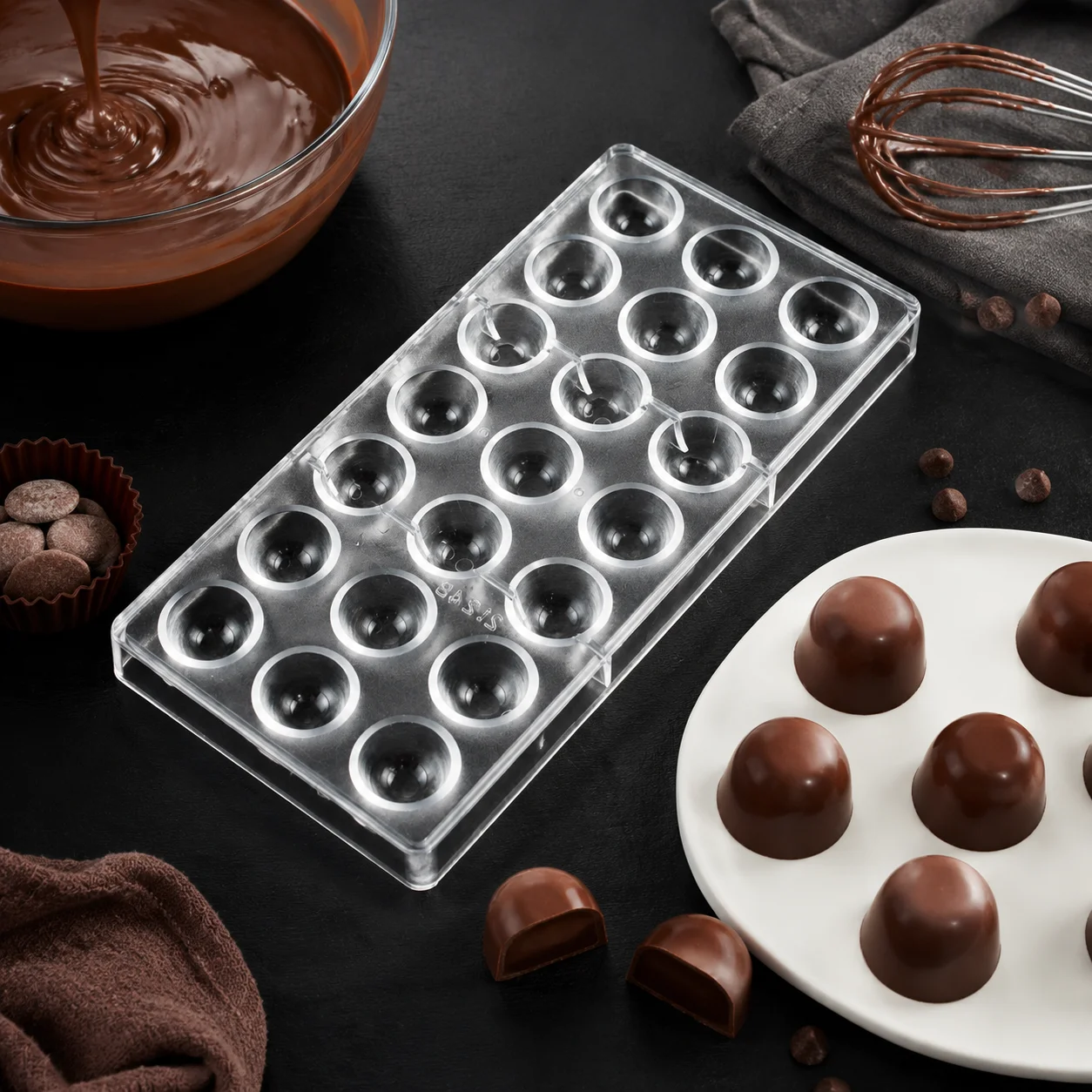 Dome Mold Clear - 21 Cavity Dome Chocolate Mold Clear