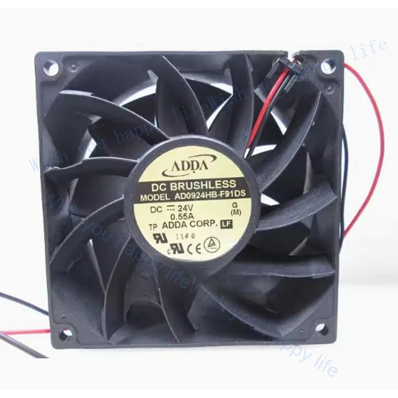

V+ FOR ADDA AD0924HB-F91DS DC24V 0.55A 2-Pin 9CM inverter cooling fan