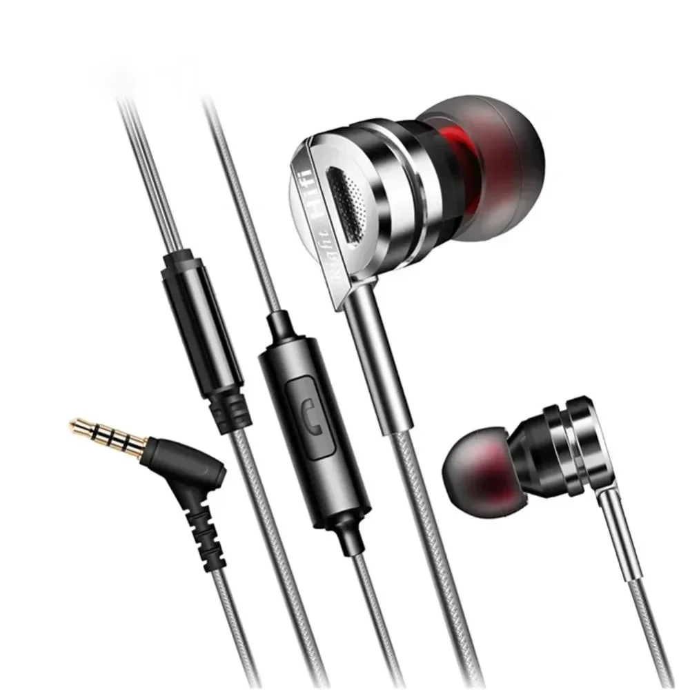 

ZLRLMHY QKZ DM9 Metal Music in Ear Wired Subwoofer Headphones with Microphone Pk QKZ DMD