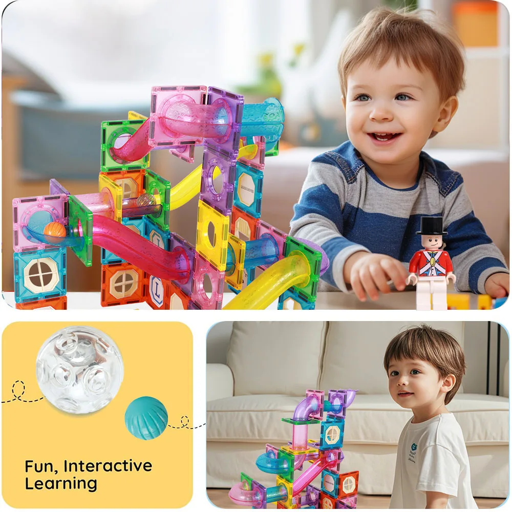 GIROMAG Magnetische tegels en buizen bouwset STEM Educatief constructiespeelgoed voor kinderen, jongens en meisjes van 3-12 jaar